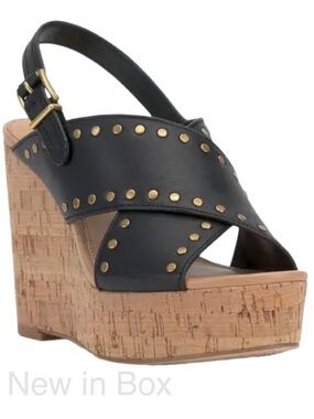 24. Vince Camuto Ellna Platform Wedge
Sandal - Black NEW 10M